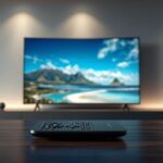 Nordisk IPTV 4K offers premium IPTV service with 25000+ channels in HD and 4K resolution, showcased in a modern living room setting with a curved 4K TV and minimalist remote.