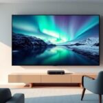 High-definition 4K Nordic IPTV experience in a modern living room.