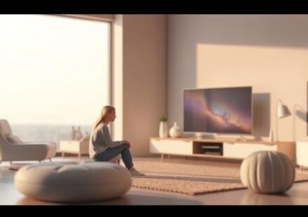 Bild på en modern TV med en Nordisk IPTV-menyskärm