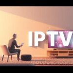 IPTV-installation med en TV och en dator i bakgrunden