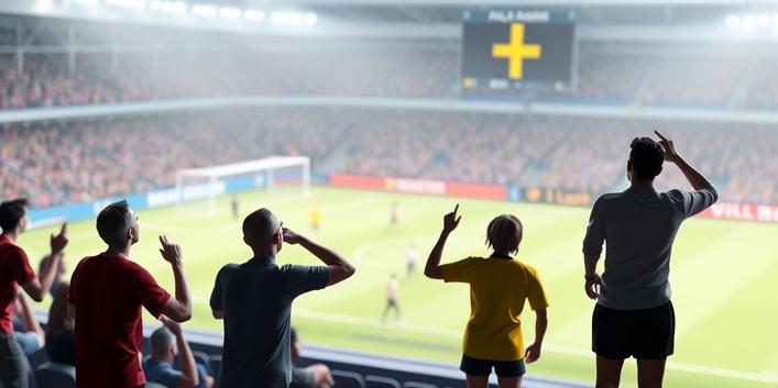 En 3D-illustration av en person som tittar på fotboll på en TV med en stabil IPTV-anslutning