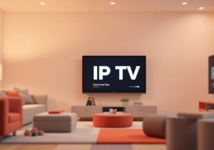 En 3D-illustration av Nordisk IPTV med en minimalistisk komposition