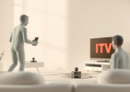 Vacker 3D-illustration som visar hur man köper IPTV med Swish eller Bitcoin