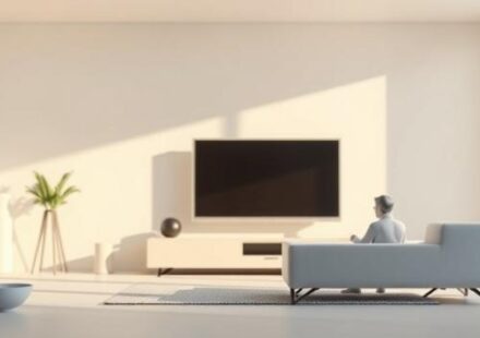 Undvik IPTV-blockering: En 3D-illustration av en TV med en skärm som visar en öppen väg, omgiven av lösenord och nätverkskabel