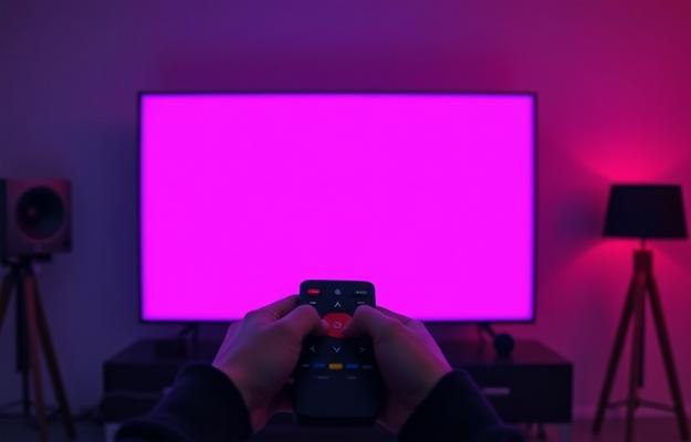 En person tittar på 4K IPTV på sin Smart TV, vilket illustrerar behovet av en snabb internetanslutning för en smidig upplevelse med nordisk IPTV i 4K.