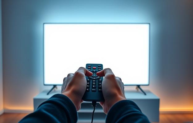 IPTV EPG gränssnitt på en smart TV med nordiska kanaler