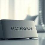 3D rendering of a MAG 520 box receiving IPTV streams, symbolizing modern television technology