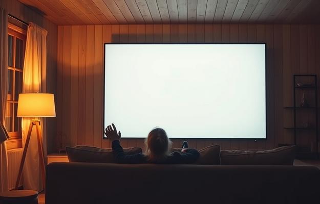 IPTV-strömning på en Smart TV i ett nordiskt hem.