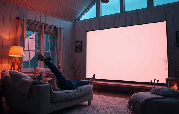 IPTV-tittande på en Smart TV i ett nordiskt hem