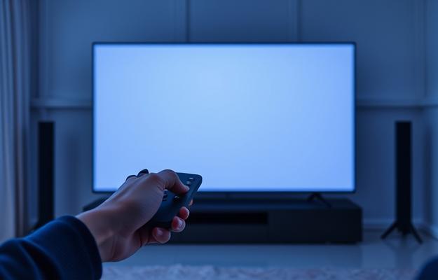 Nordisk IPTV 4K på en smart TV med fjärrkontroll