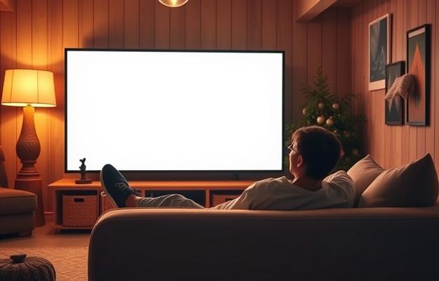 IPTV-tittande på en smart-TV i Norden med Nordisk IPTV.