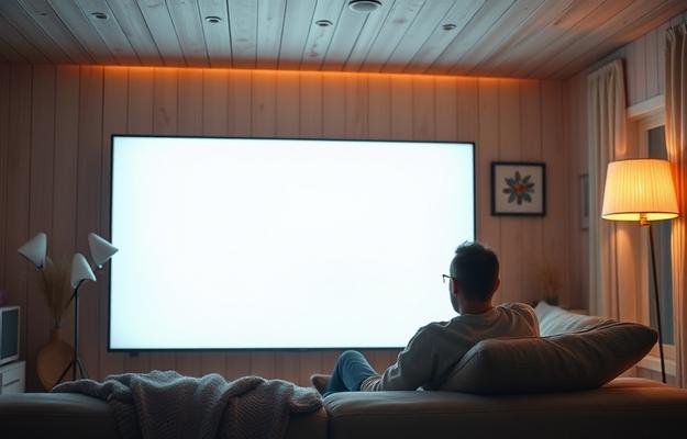 Smart TV med IPTV-applikation som visar nordiska kanaler