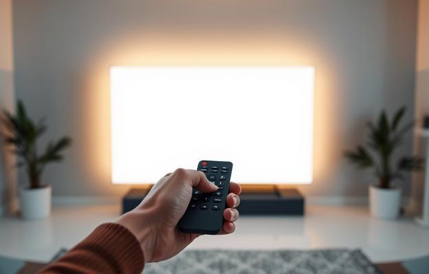 IPTV-gränssnitt på en Smart TV i ett nordiskt hem