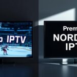 Two television screens side-by-side illustrating the difference in quality between cheap IPTV and premium Nordisk IPTV in 2026.
