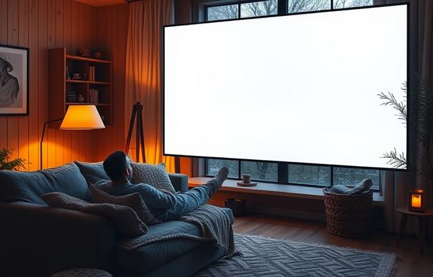 IPTV-installation på en smart-TV i ett nordiskt hem.