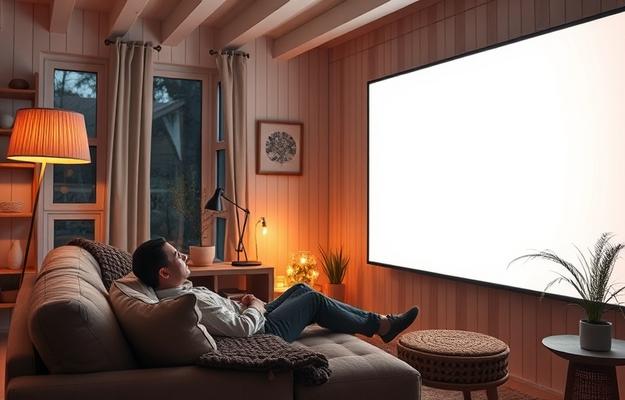 IPTV setup on a Smart TV in a Nordic home