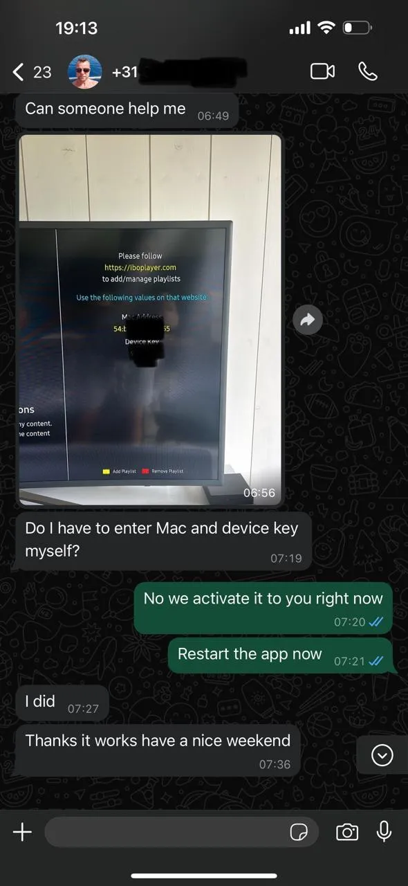 Customer happy with Nordisk IPTV 4K – 5 stars